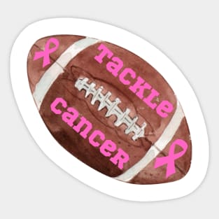 Tackle Cancer football design Sticker